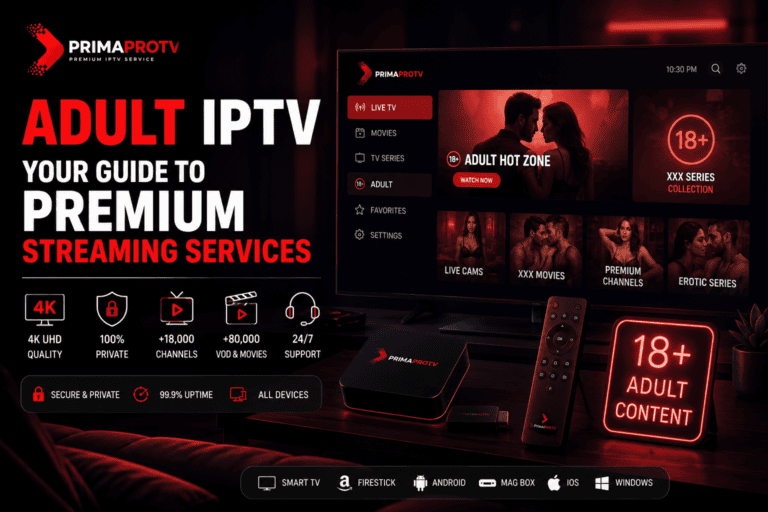 IPTV streaming interface preview illustrating premium adult IPTV subscription plans